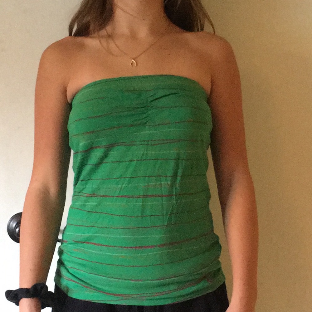 Rip curl green strapless top